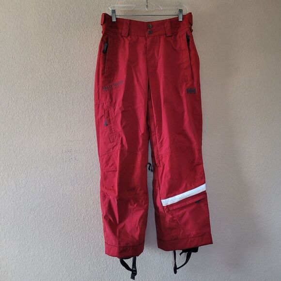 HELLY HANSEN Recco Snow Pants Red Womens Size Medium Skiing Lined Outdoors - Picture 1 of 15